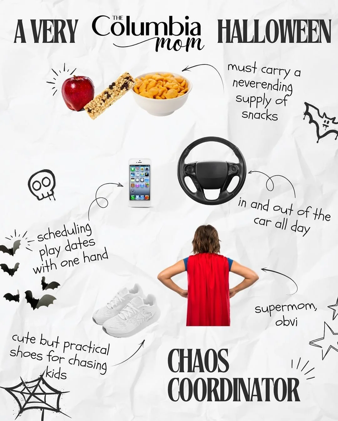 🎃 A Very Columbia Mom Halloween 🎃

Still need some Halloween costume inspo? I gotchu! 👻

We all know moms wear a ton of hats every day...so I pulled together some costume ideas inspired by my own. 😅

Let&rsquo;s be real: for moms, every day is a 