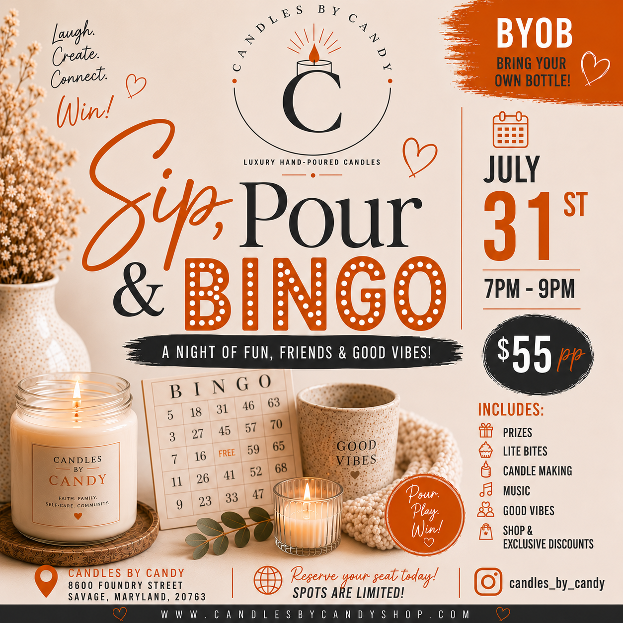 Sip, Pour & Bingo