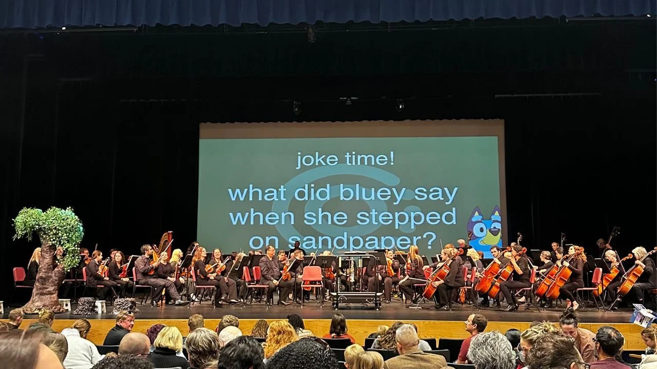 Howard County's Columbia Orchestra performing a classical music concert that brings together local musicians, families, and community members.