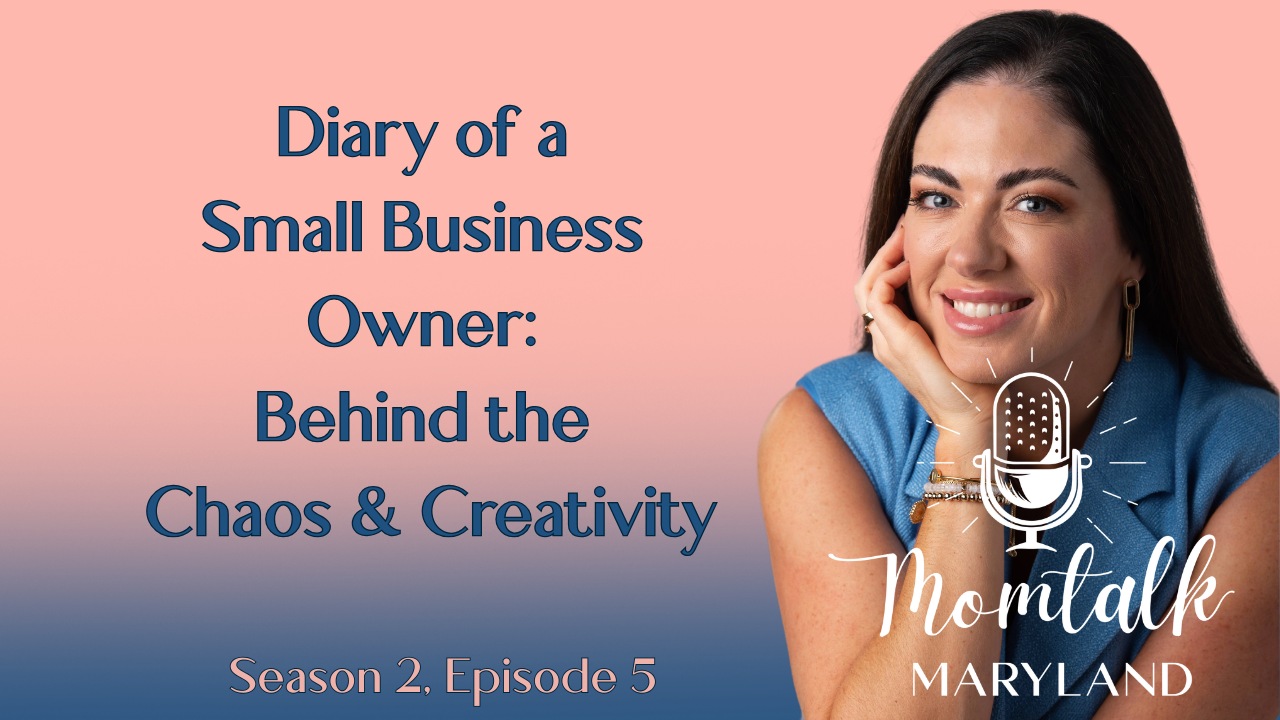 Podcast discussion on small business and creativity for local mompreneurs