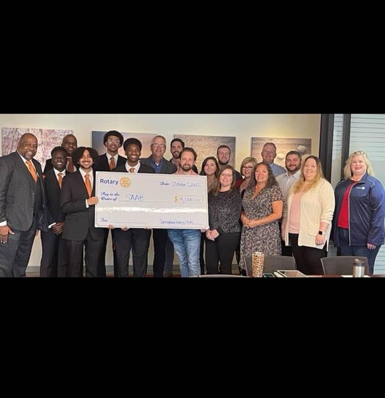 The Presidents Council for the six Rotary Clubs of Springfield was proud to renew our partnership with the Student African American Brotherhood (SAAB), which is a national organization based in Springfield providing education-to-career support for yo
