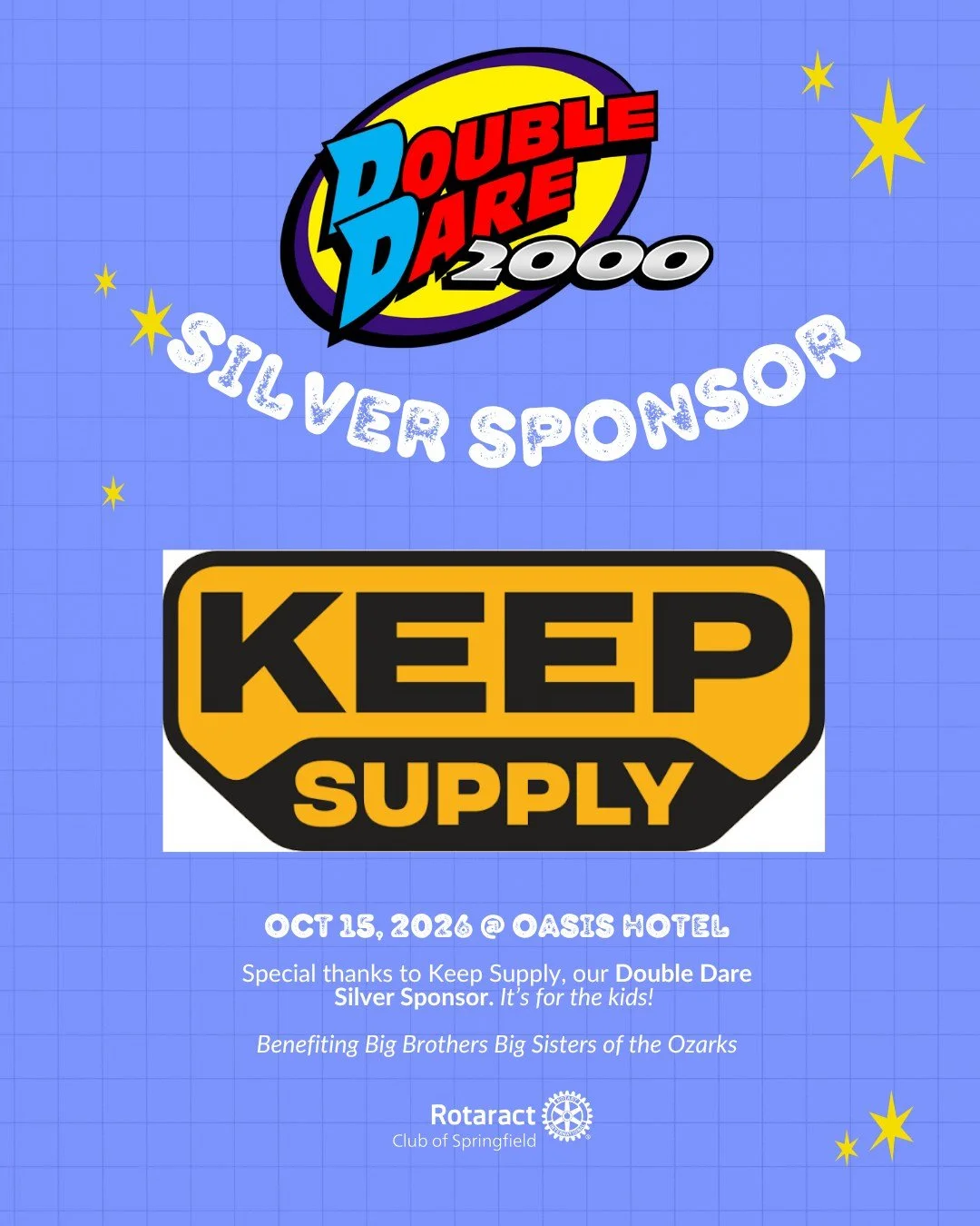 We&rsquo;re so grateful to have @keepsupply joining us as a Silver Sponsor of the 10th Annual Double Dare Fundraiser to Benefit Big Brothers Big Sisters of the Ozarks!

Because of generous community partners like Keep Supply, we&rsquo;re able to rais