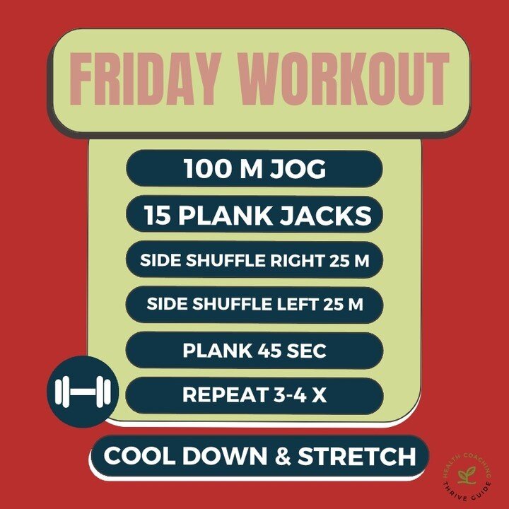 Weekend warriors, unite! 💥 Start your Friday off right with a quick workout that will keep you feeling strong and energized all weekend long. ⁠
⁠
#WeekendWarrior #FridayFitnessRoutine #HealthyHabits @thriveguide