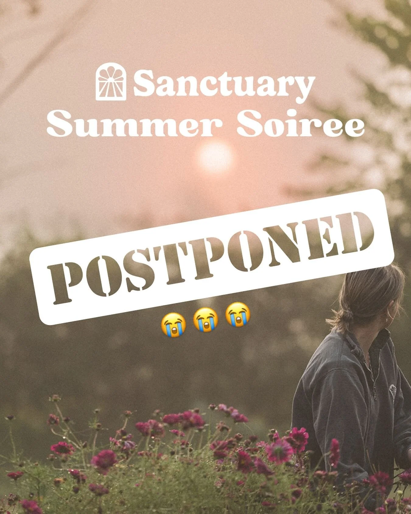 Flower friends, this is a hard one to write. 

After many walks through the field, endless flower checks, and a whole lot of hope, I&rsquo;ve made the difficult decision to cancel the Summer Soiree.

Mother Nature has thrown us some tough challenges&