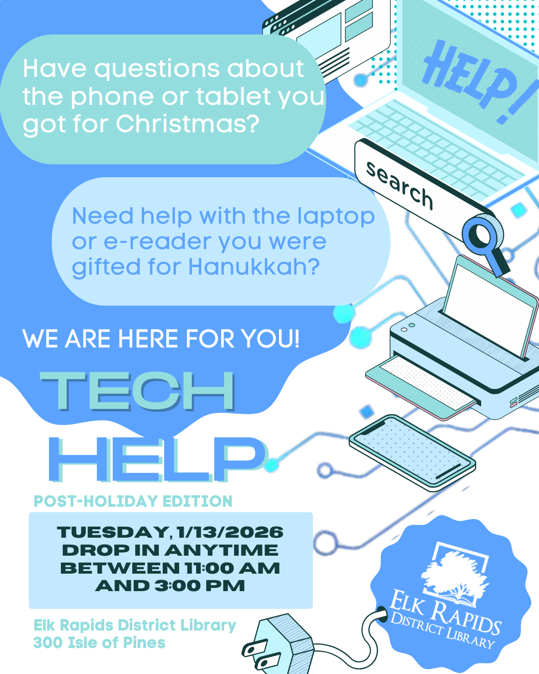 Special Post-Holiday Tech Help @ the Library