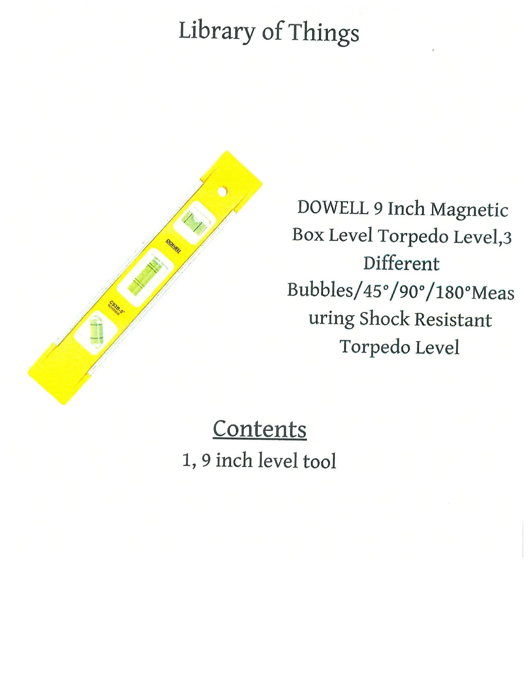 32- 9 Inch Magnetic Level.JPG