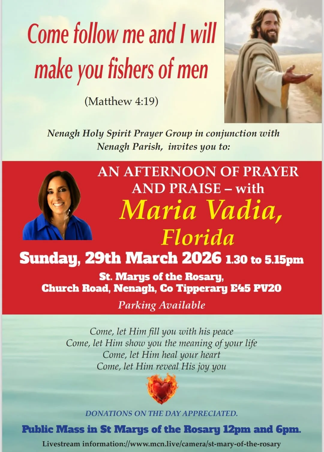 AN AFTERNOON OF PRAYER &amp; PRAISE with Maria Vadia - Nenagh, Co Tipperary