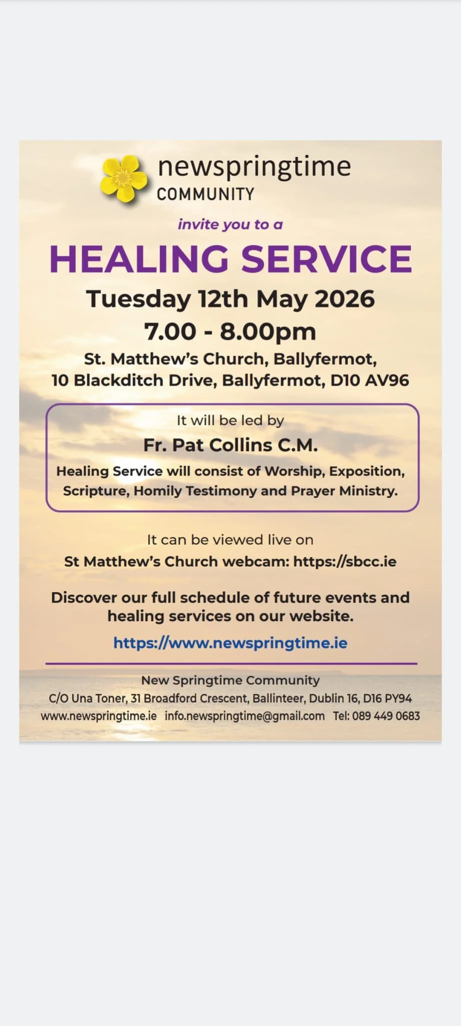 Monthly Healing Service
