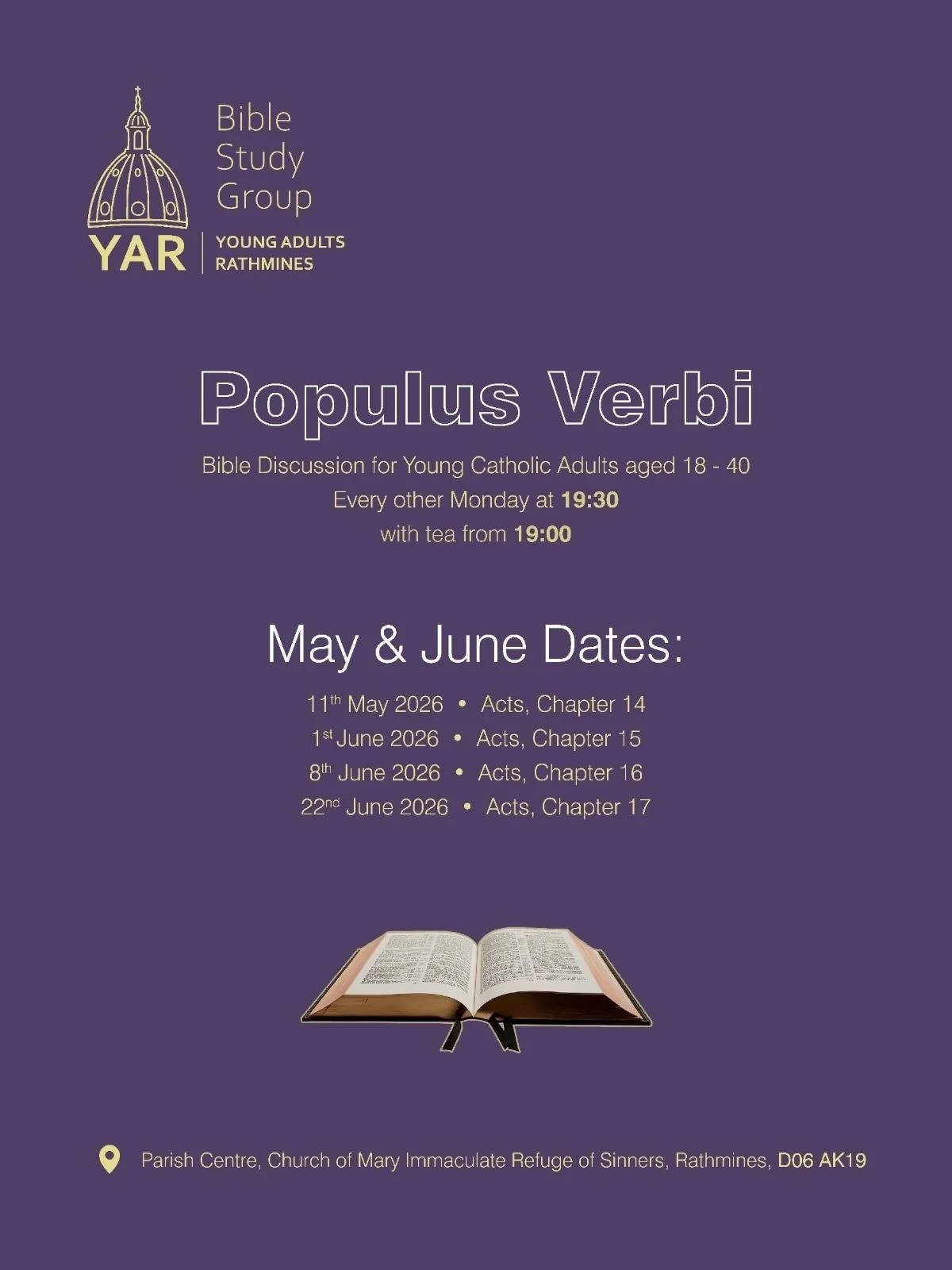 POPULUS VERBI - Young Adults bible discussion - RATHMINES
