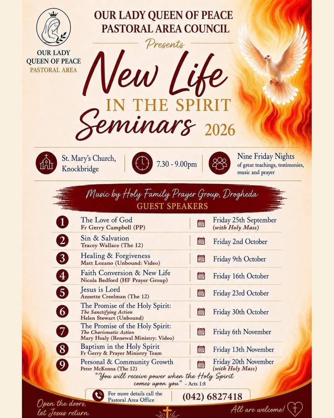 NEW LIFE in the SPIRIT SEMINARS - Knockbridge, Co Louth