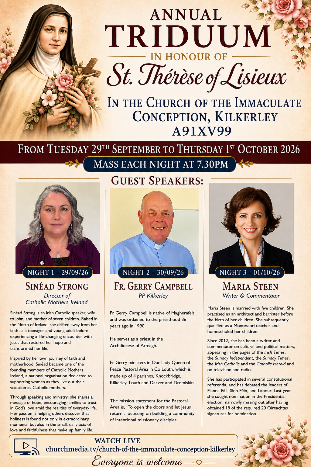 ANNUAL TRIDUUM (3 Nights) - Co Louth
