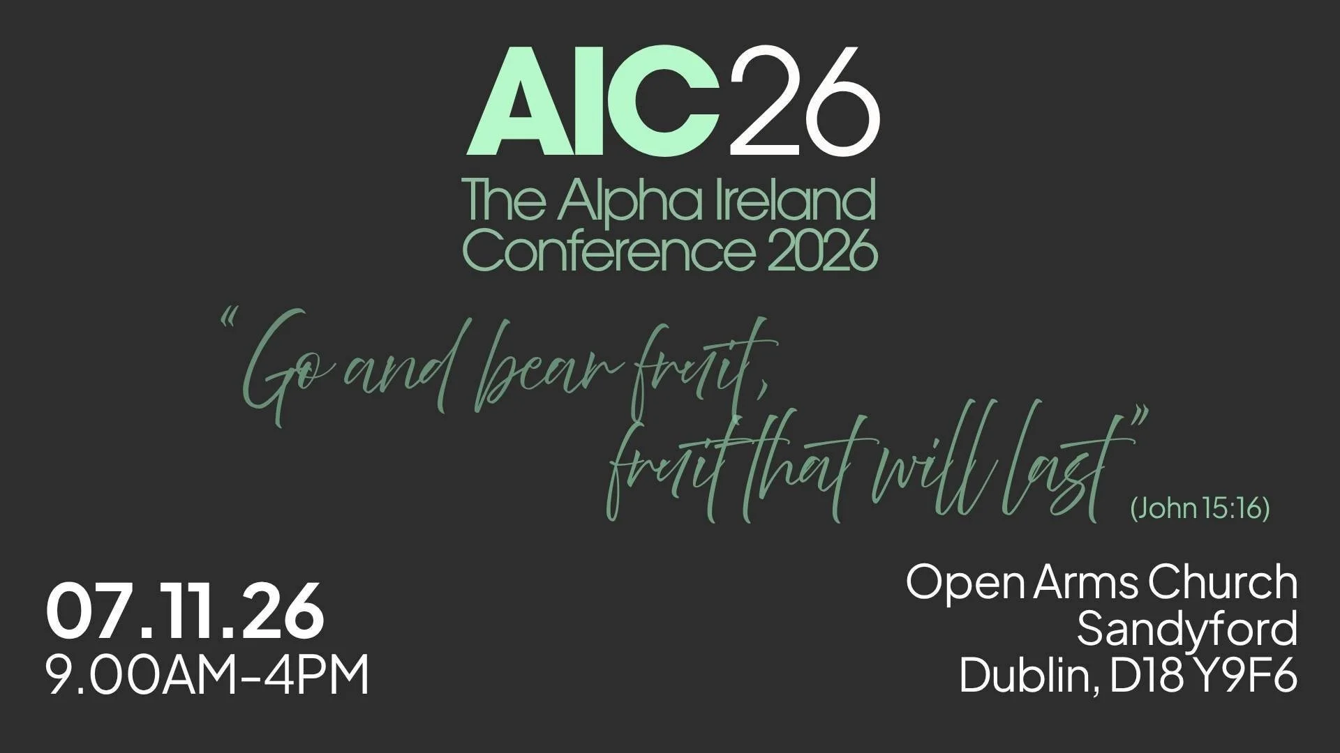 ALPHA IRELAND CONFERENCE 2026 - DUBLIN