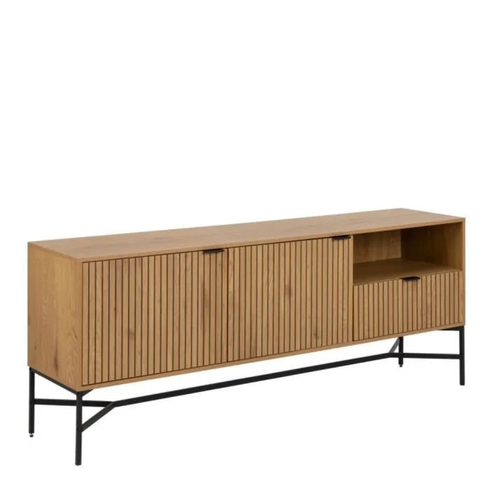 Jaipur Sideboard with 2 Doors and 1 Drawer in Wild Oak Matt
