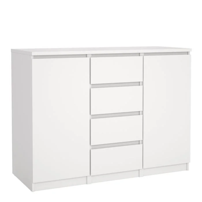 Naia Sideboard 4 Drawers 2 Doors in White