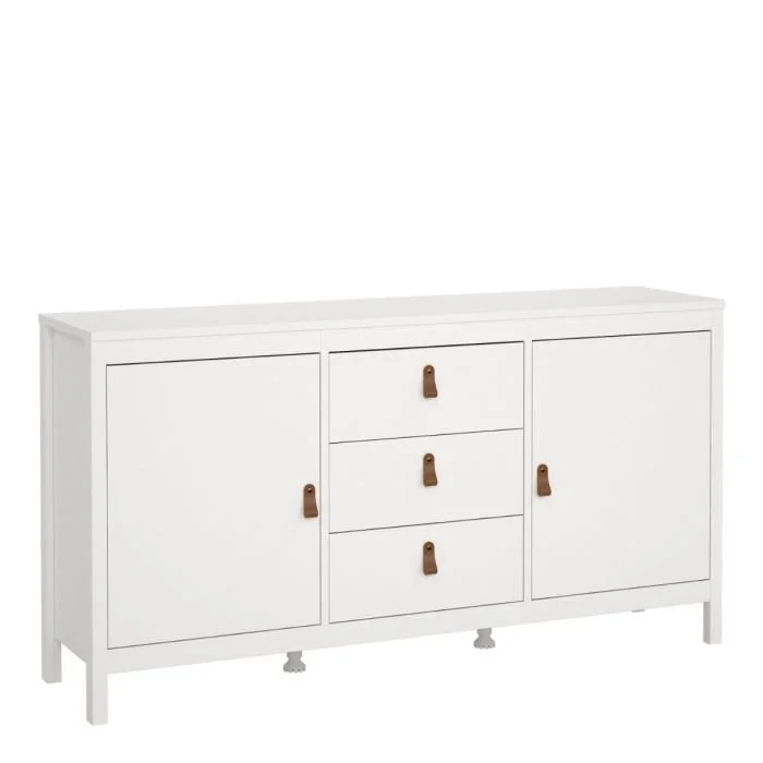 Barcelona Sideboard 2 Doors + 3 Drawers in White