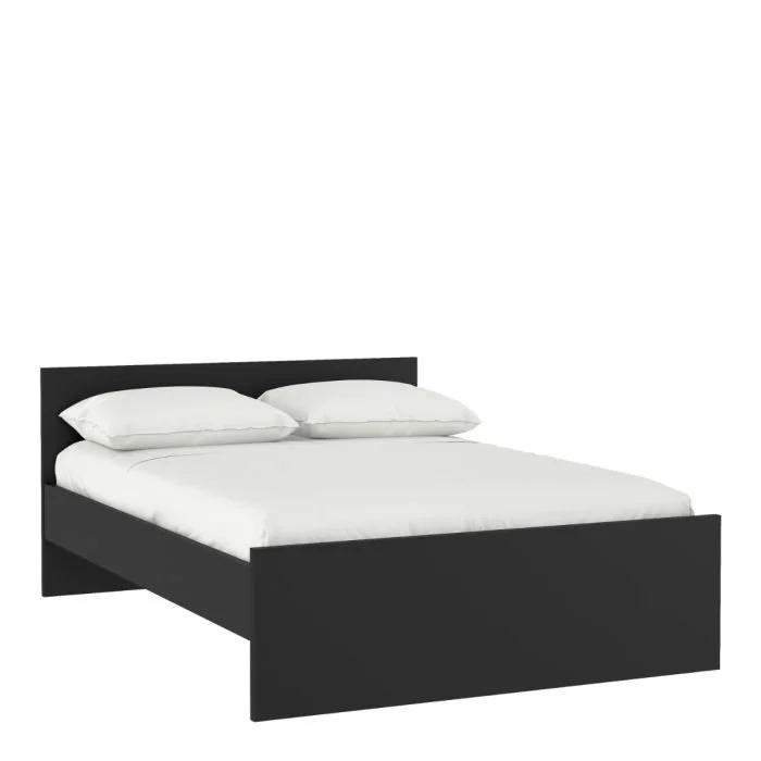 Naia Double Bed in Black Matt for UK 4ft6 Mattress