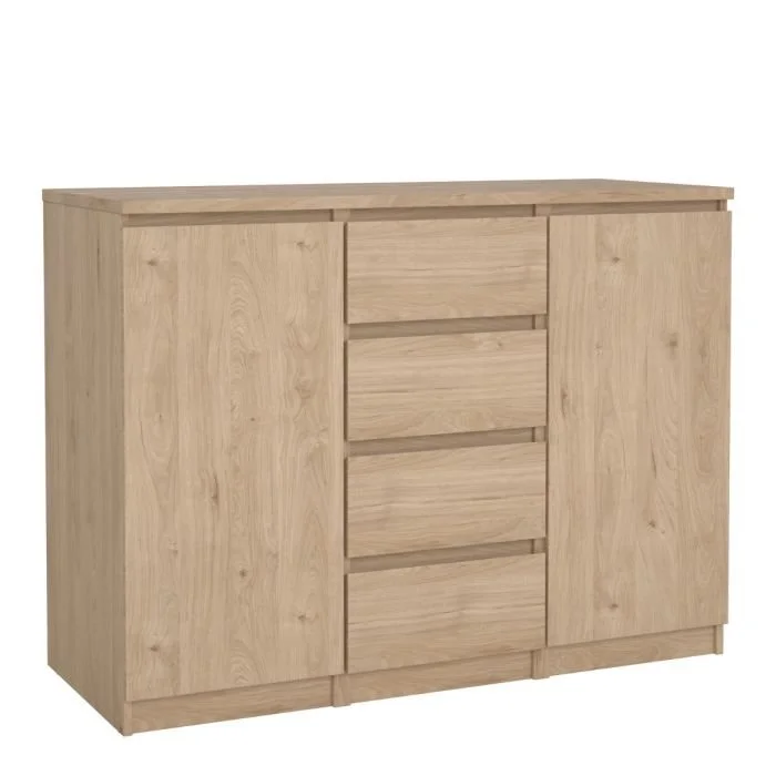 Naia Sideboard with 4 Drawers and 2 Doors in Jackson Hickory Oak
