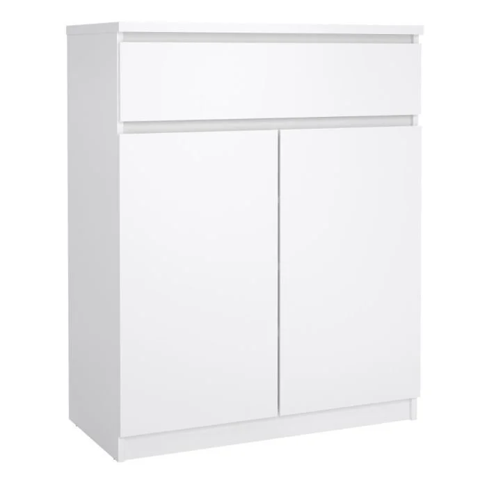 Naia Sideboard with 1 Drawer 2 Doors in White High Gloss