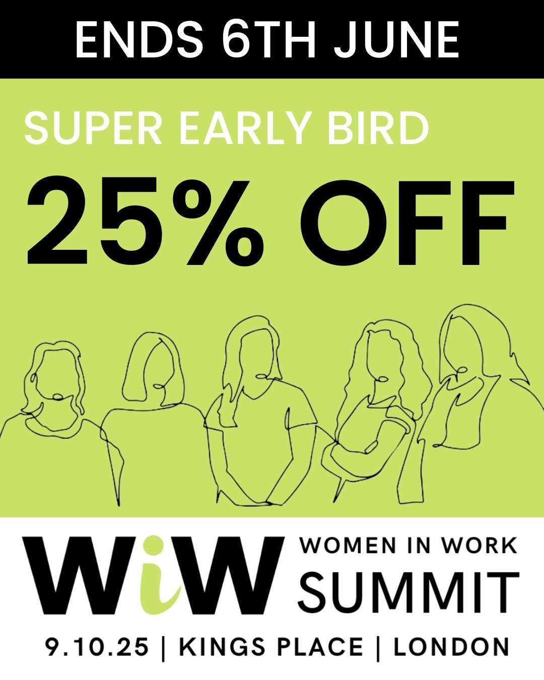 ⏰ LAST CHANCE TO SAVE 25%*

The Women in Work Summit is more than just a one-day event. It&rsquo;s where bold ideas meet practical solutions. Where leaders from business, government and society come to create lasting change for women - from menstruat
