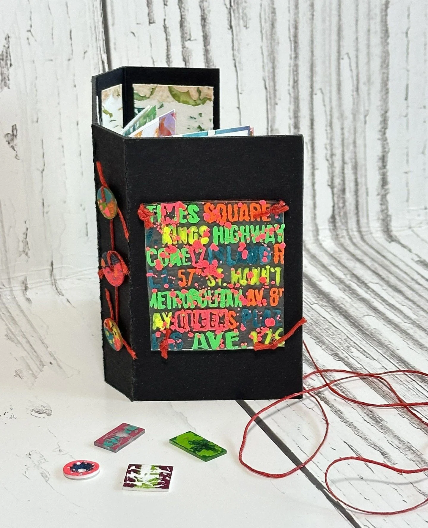 Early this year I started a year long project with GrafixArts where I experimented with the Incredible White Liquid Frisket. I experimented with it using their Wet Media Dura-lar Film, Watercolors, their Shrink Film and then I created this cute journ