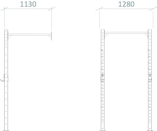 803 OSIRIS XL 3-Bay Wall Mounted Gym Rig — Moduflex Custom Rigs