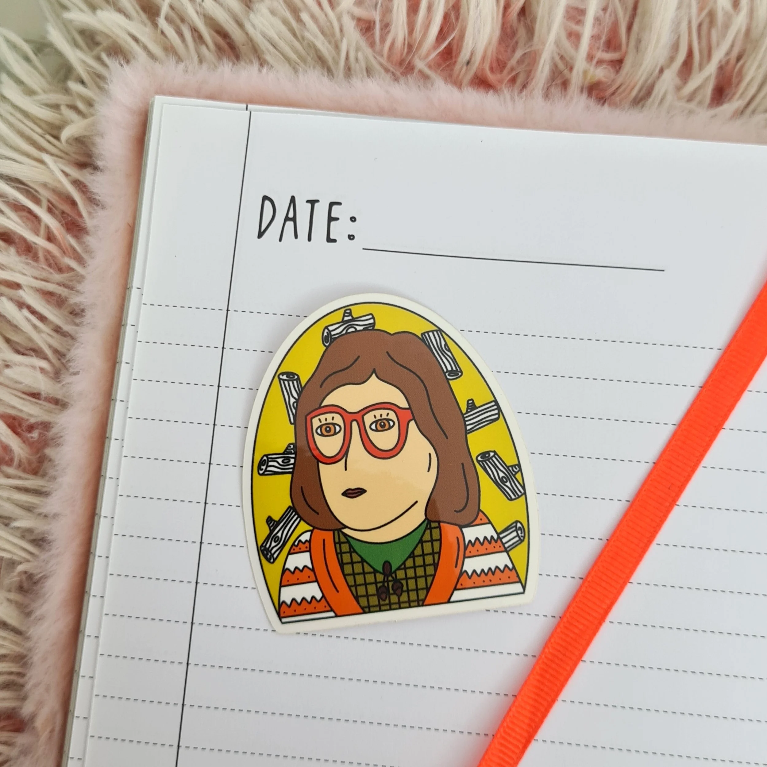 STICKER LOG LADY