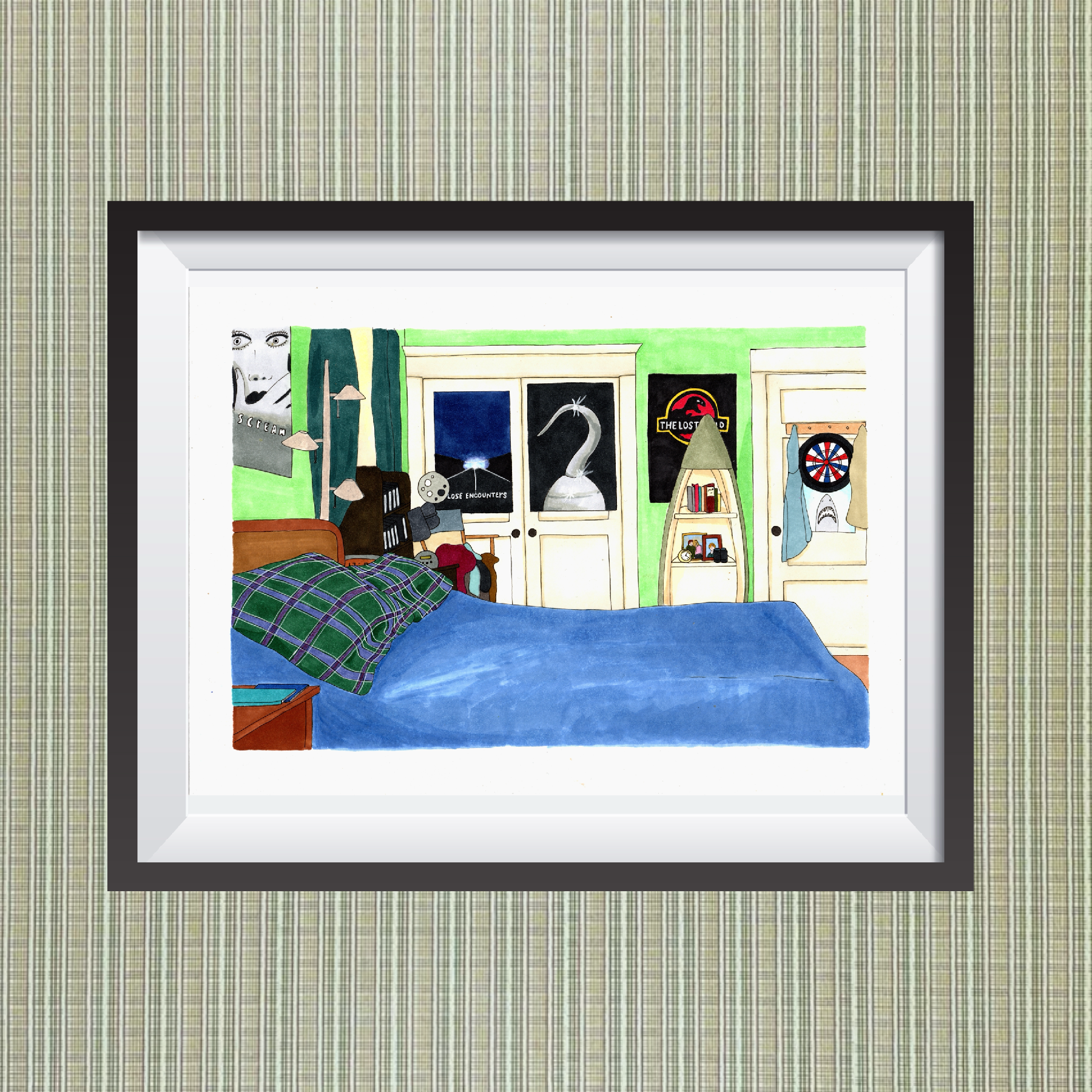 DESSIN ORIGINAL CHAMBRE DE DAWSON