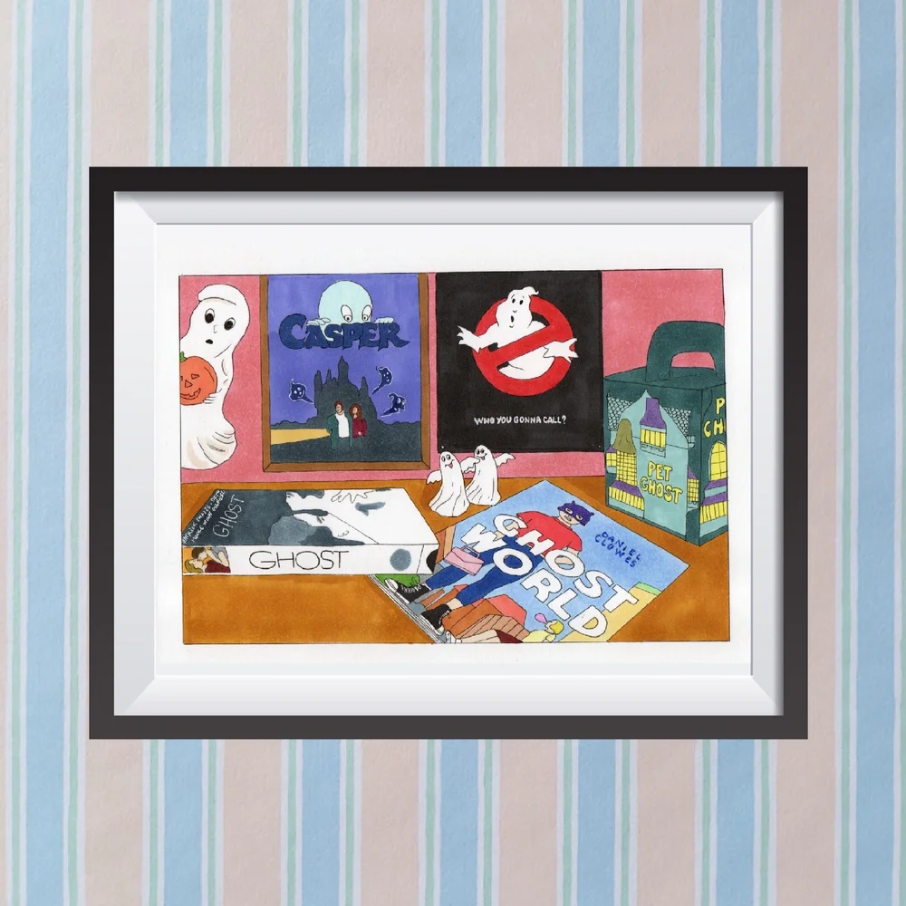 Ghosts – Soft & Mysterious Art, 90s Tribute Illustration — SWEET