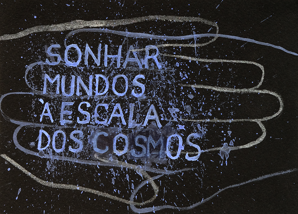 Bel Falleiros & Renata Cruz
Sonhar mundos à escala do cosmos, 2025
Watercolor on  paper 
12,5 x 17,8 cm