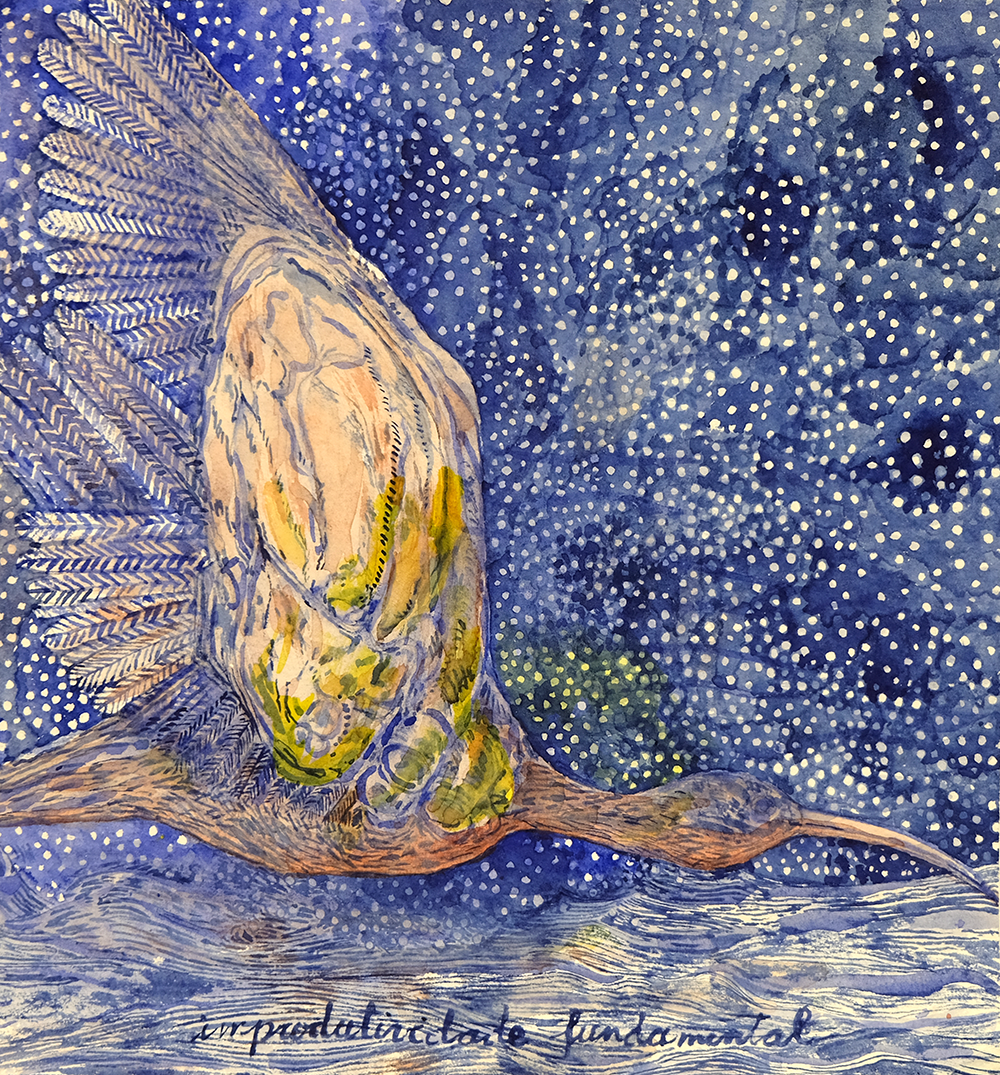 Renata Cruz
Night blossom, 2025
Watercolor on  paper 
24 x 24 cm