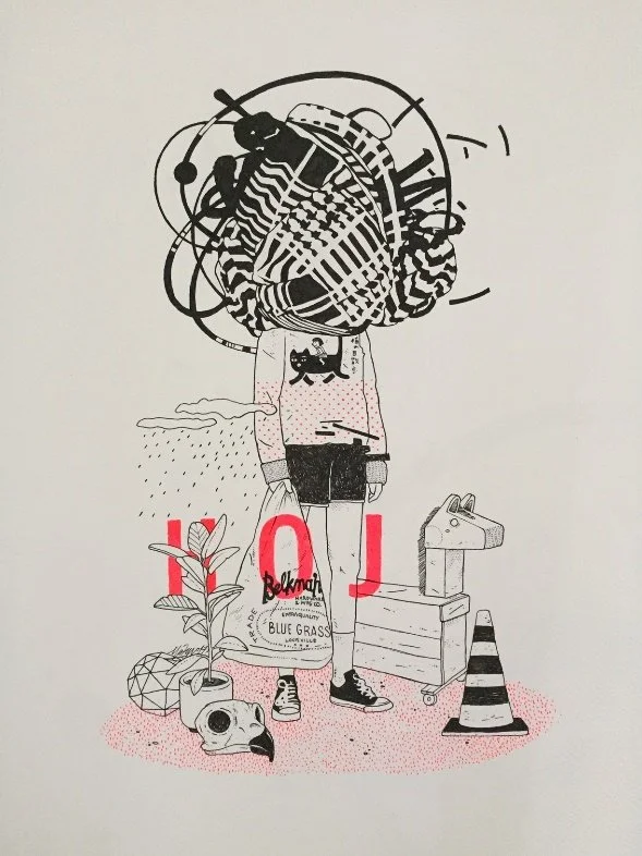 Mateu Velasco, Hoje - Original
Media: Indian Ink and acrylic on paper
Size: 17 x 22.5 in