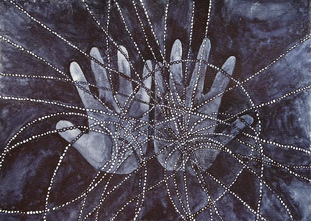 Bel Falleiros
Woven Night, 2025
Watercolor on paper 
16 x 24 cm