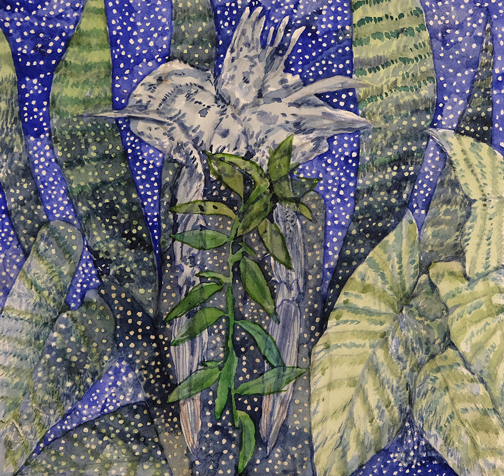 Renata Cruz
Night blossom, 2025
Watercolor on  paper 
24 x 24 cm