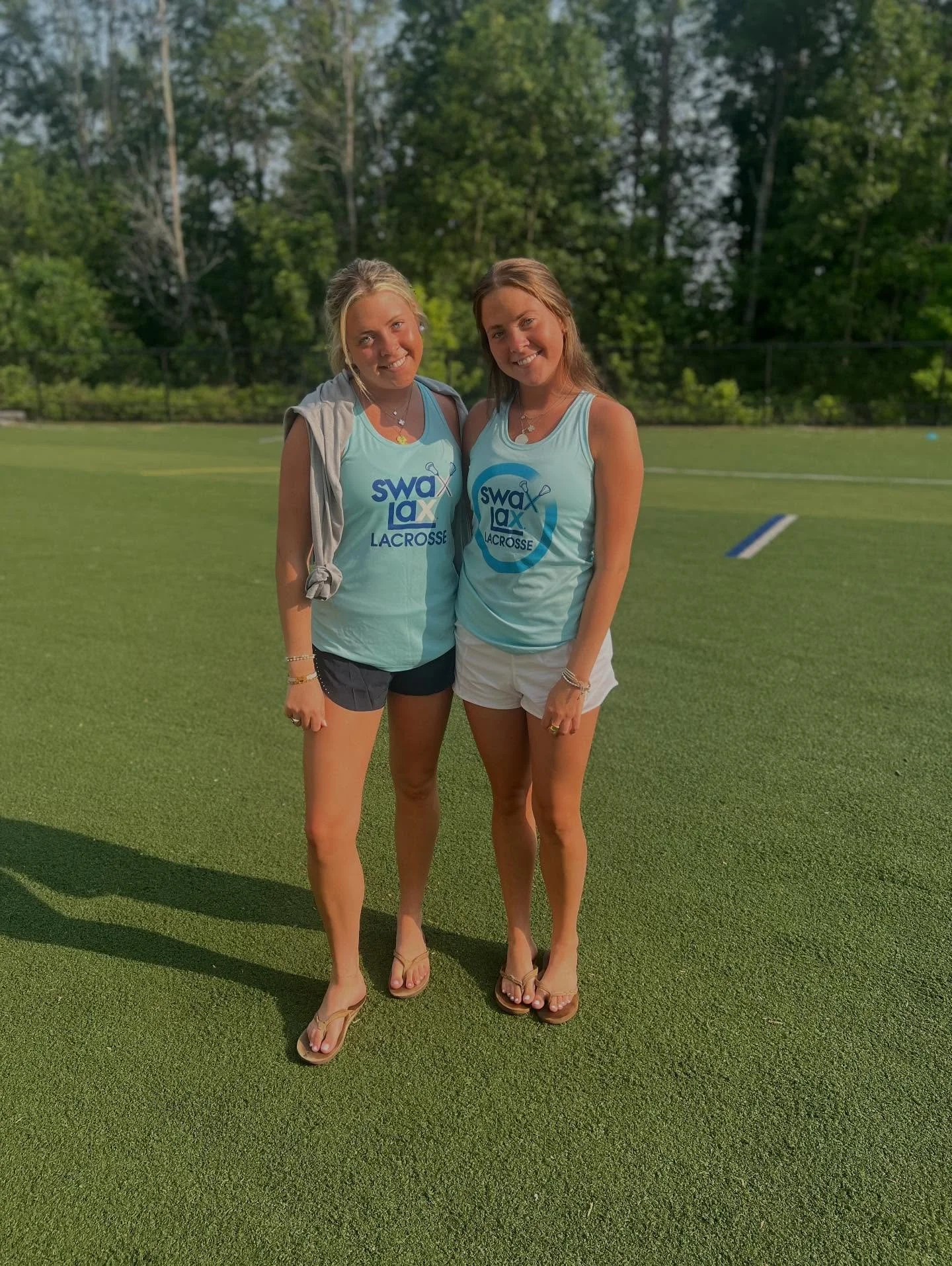 Swax Campers&hellip;.welcome back Emma &amp; Kate Moran, as your Florham Park Girls Directors!! 

Oak Knoll grads &amp; rising Juniors at Bucknell, they started their lacrosse journey as campers at Swax Lax years ago.  They bring experience, fun, &am