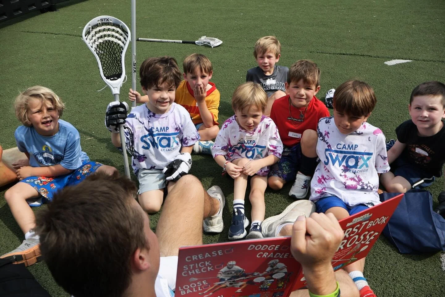 Swax traditions run deep. Did you know we include a daily story time? A break from the sun &amp; sweat, often a favorite part of a swax day 📚
