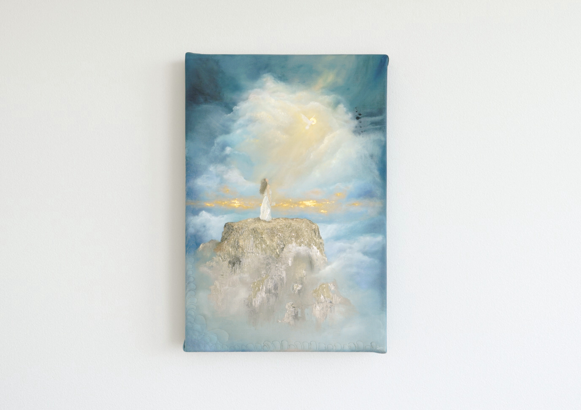 Vom Himmel berührt, christliches Gemälde von Natalie Ingerle
