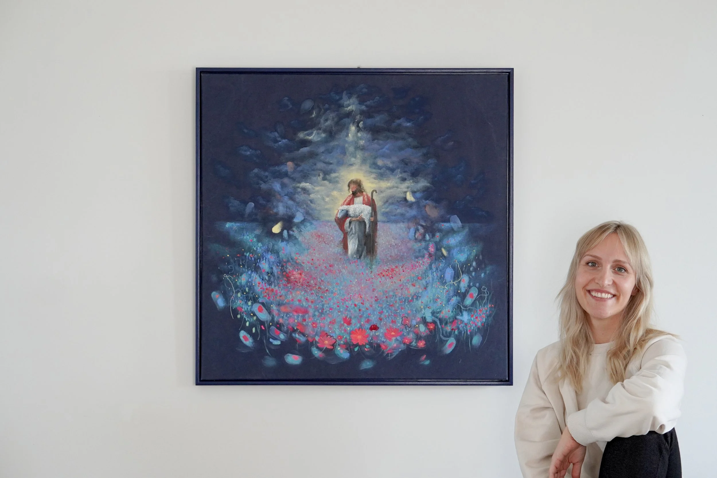 Du bist bei mir, christliches Gemälde von Natalie Ingerle