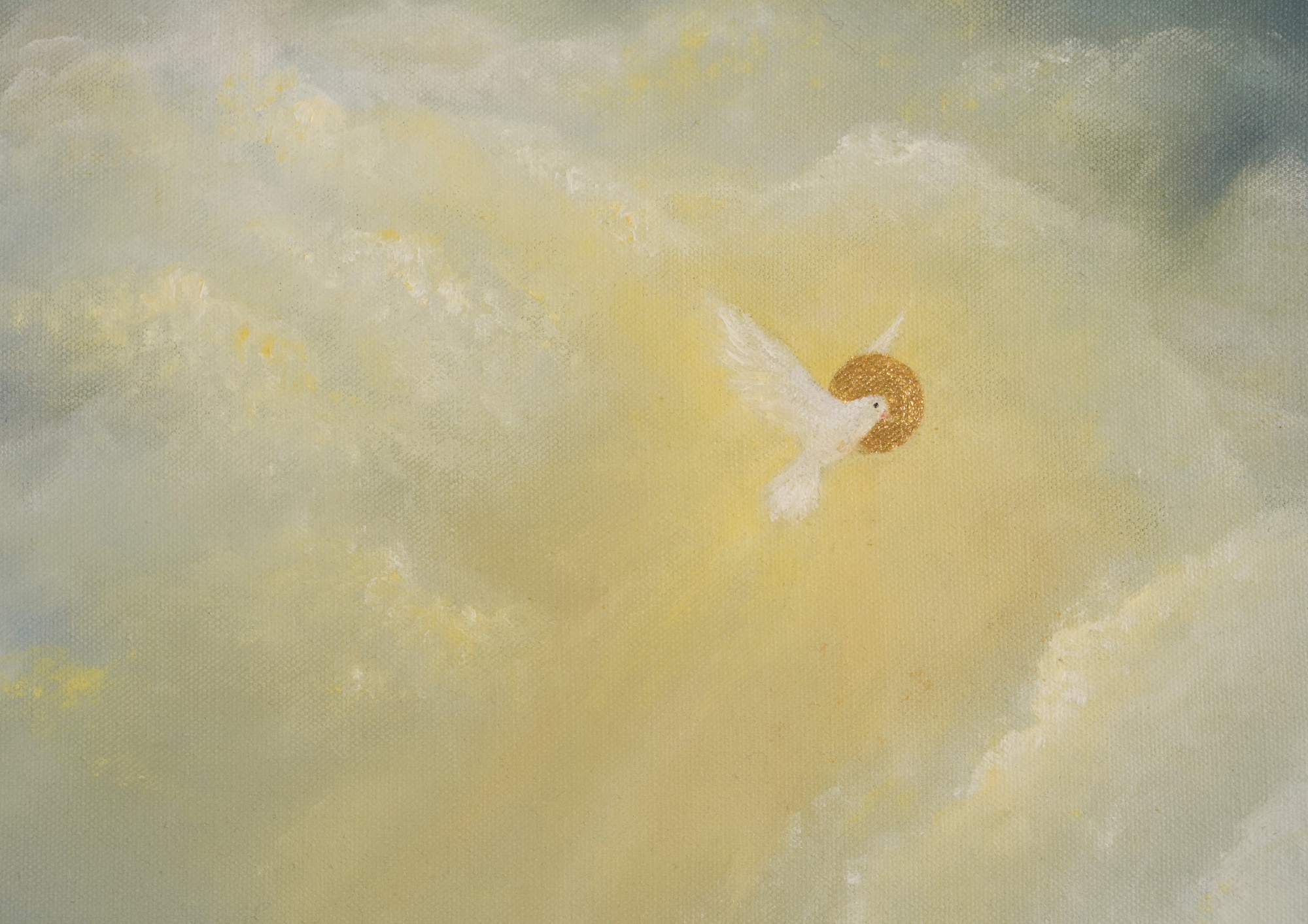 Vom Himmel berührt, christliches Gemälde von Natalie Ingerle