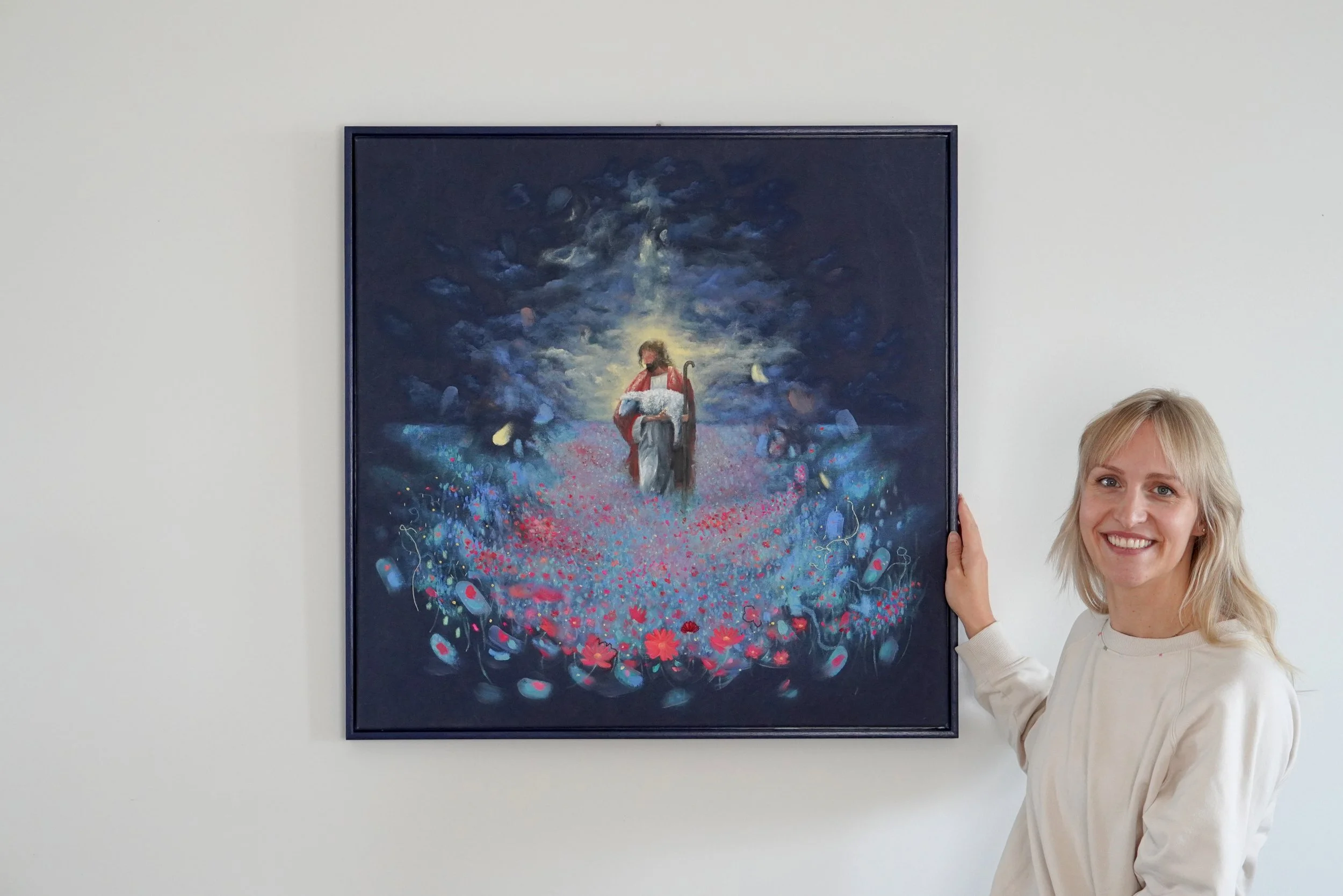 Du bist bei mir, christliches Gemälde von Natalie Ingerle
