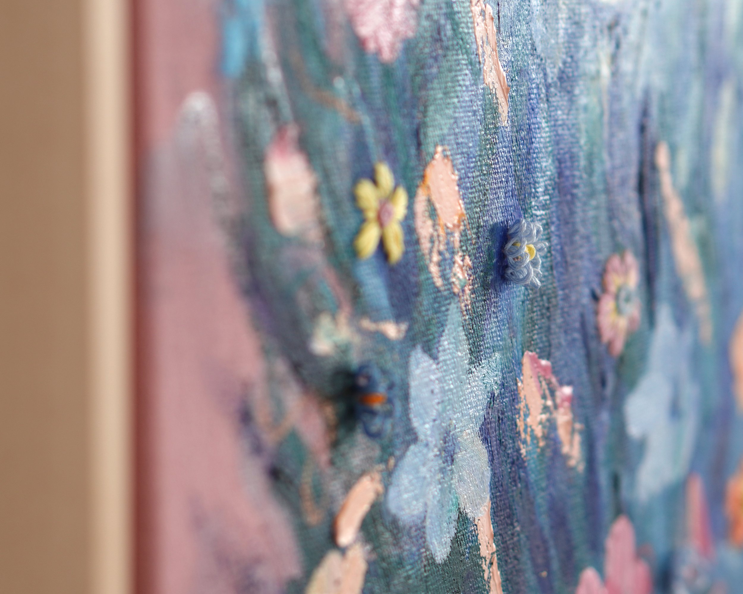 Detailaufnahme von Mir wird nichts mangeln, gemalt in Öl und Acryl mit Blattgold