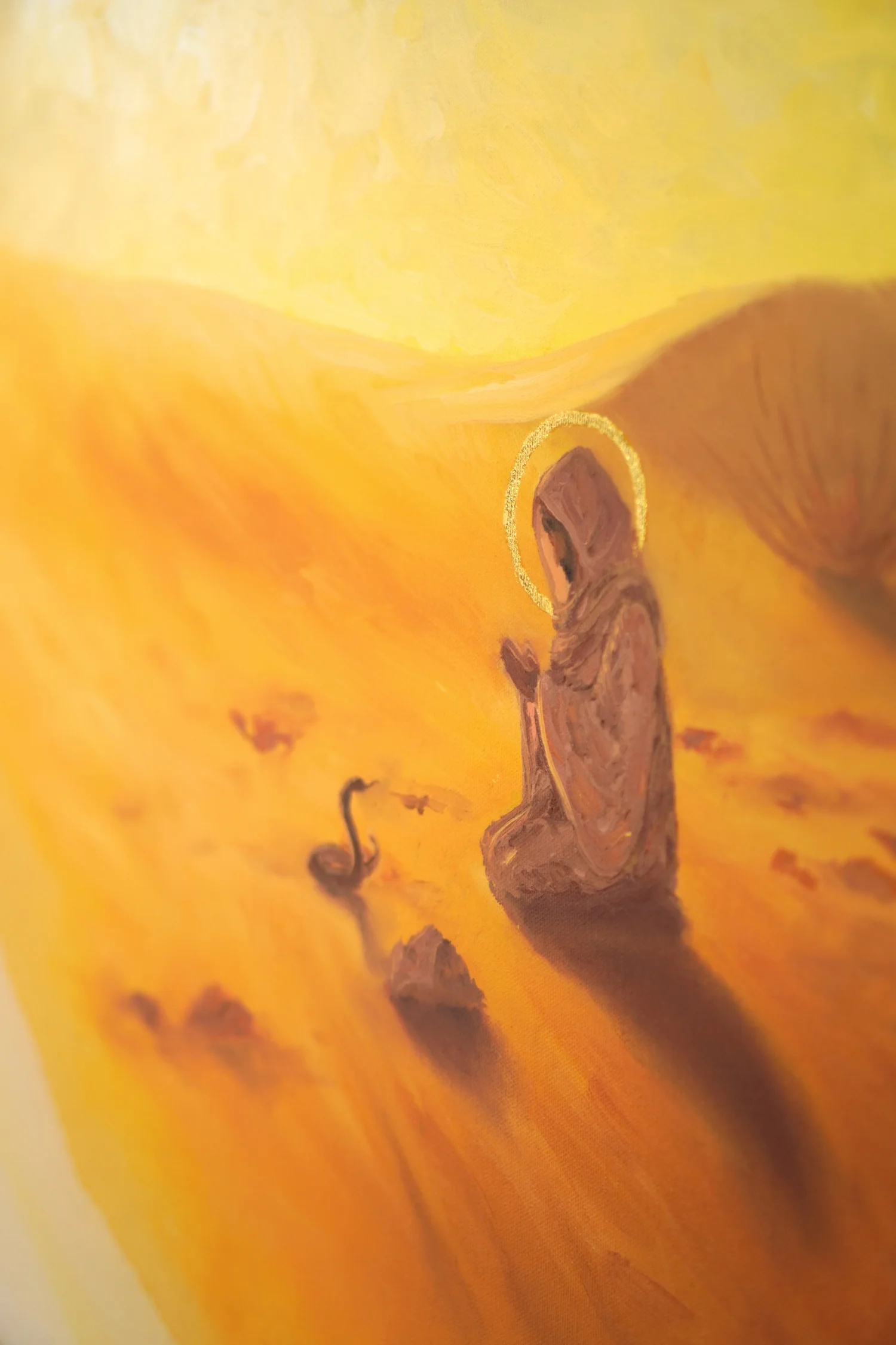 Nicht vom Brot allein, christliches Kunstwerk von Natalie Ingerle, Detailaufnahme