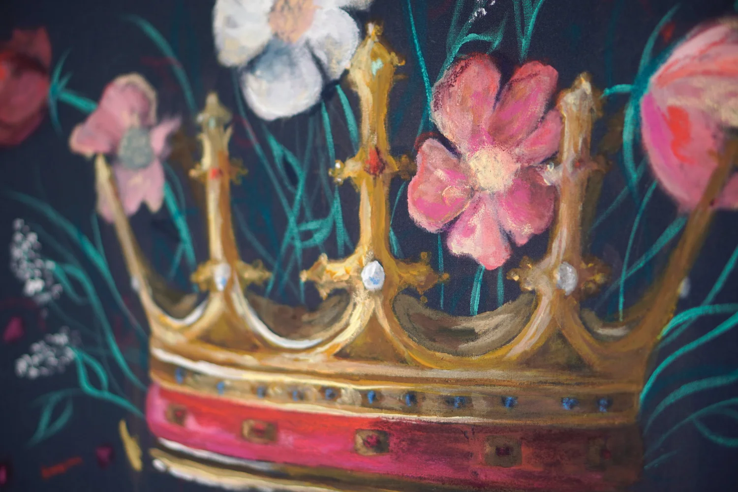 Er ist König, christliches Kunstwerk von Natalie Ingerle, Detailaufnahme