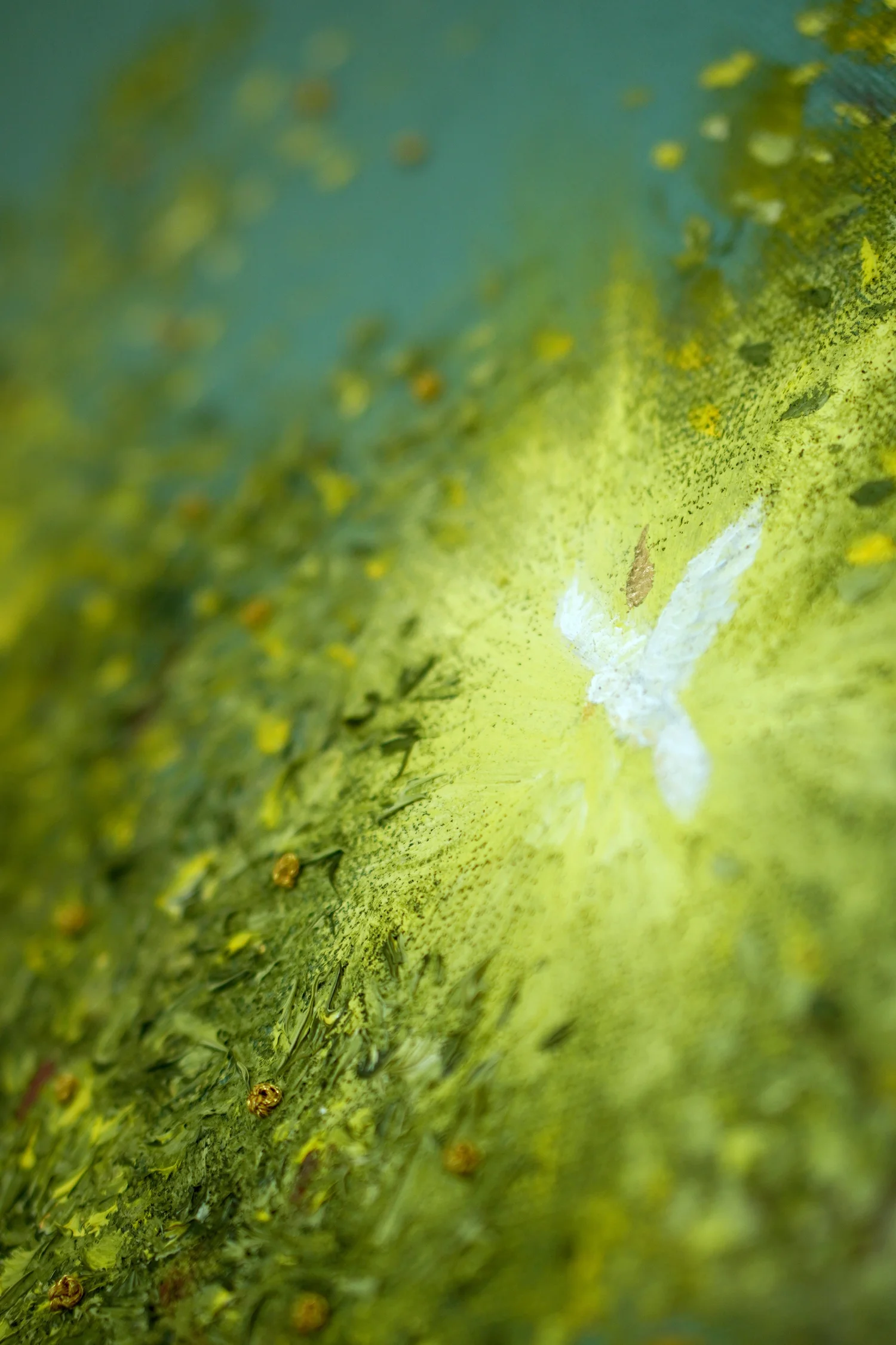 Du salbst mein Haupt mit Öl, die Taube im Licht, Detailaufnahme