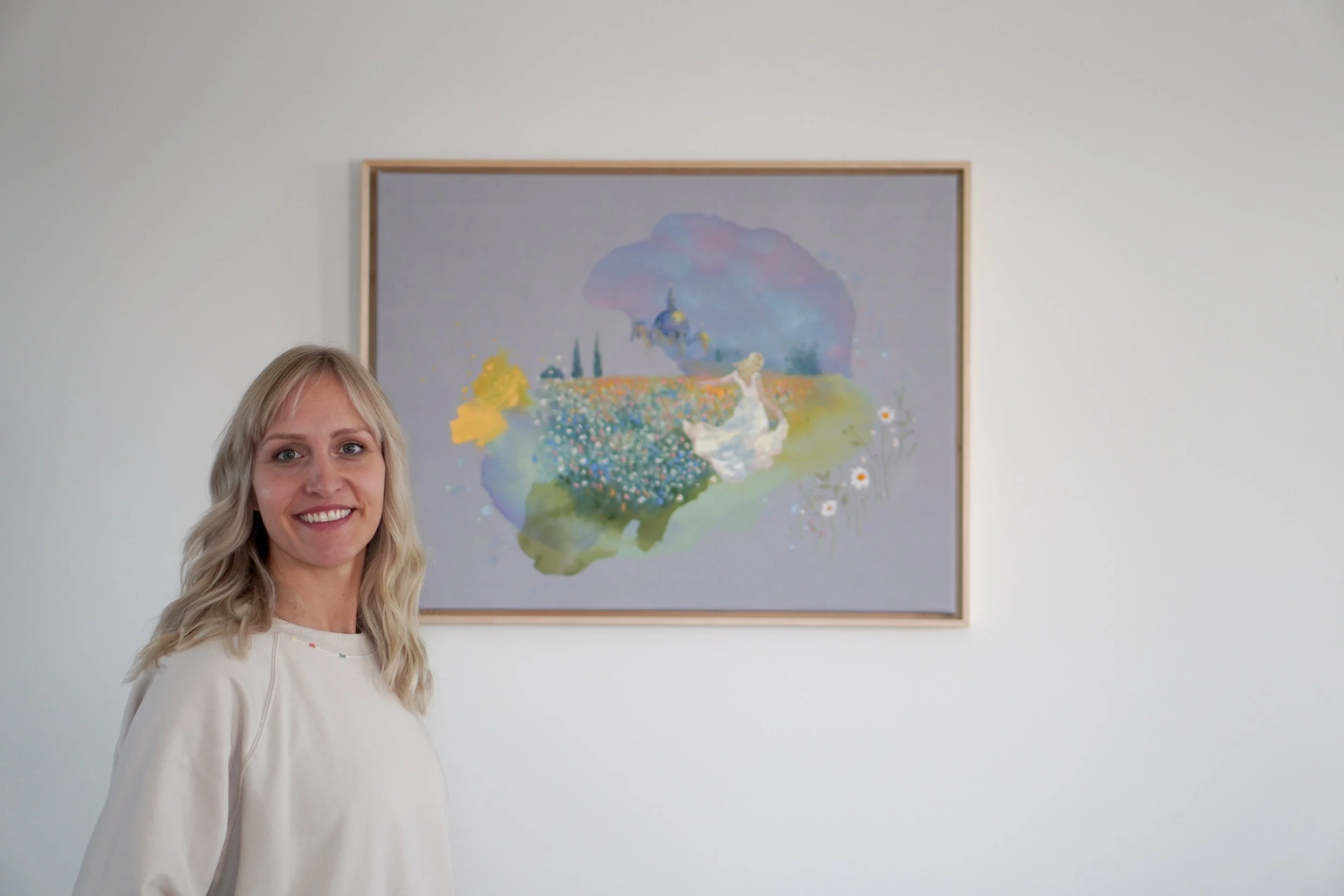 Güte und Barmherzigkeit werden mir folgen mein Leben lang, christliches Gemälde von Natalie Ingerle
