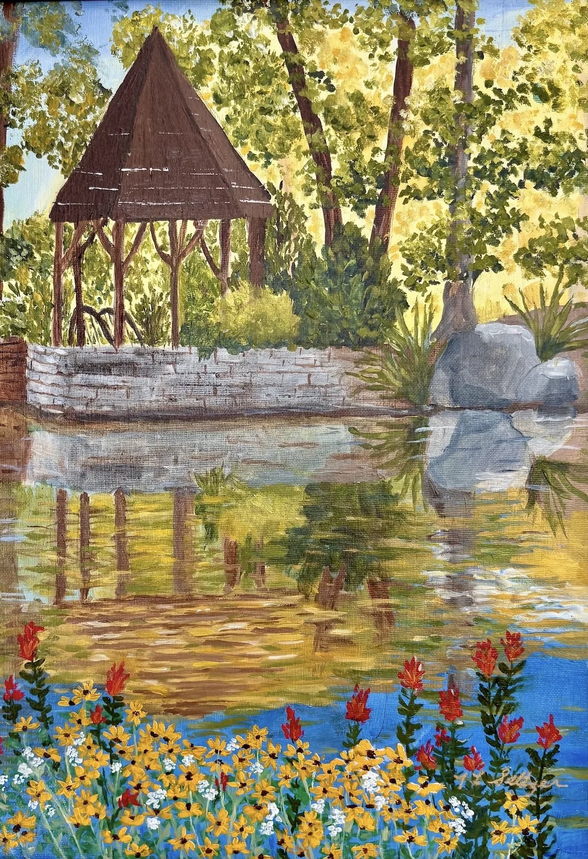 Pond and Shelter Shaw Nature Reserve 
Oil on Panel
$300