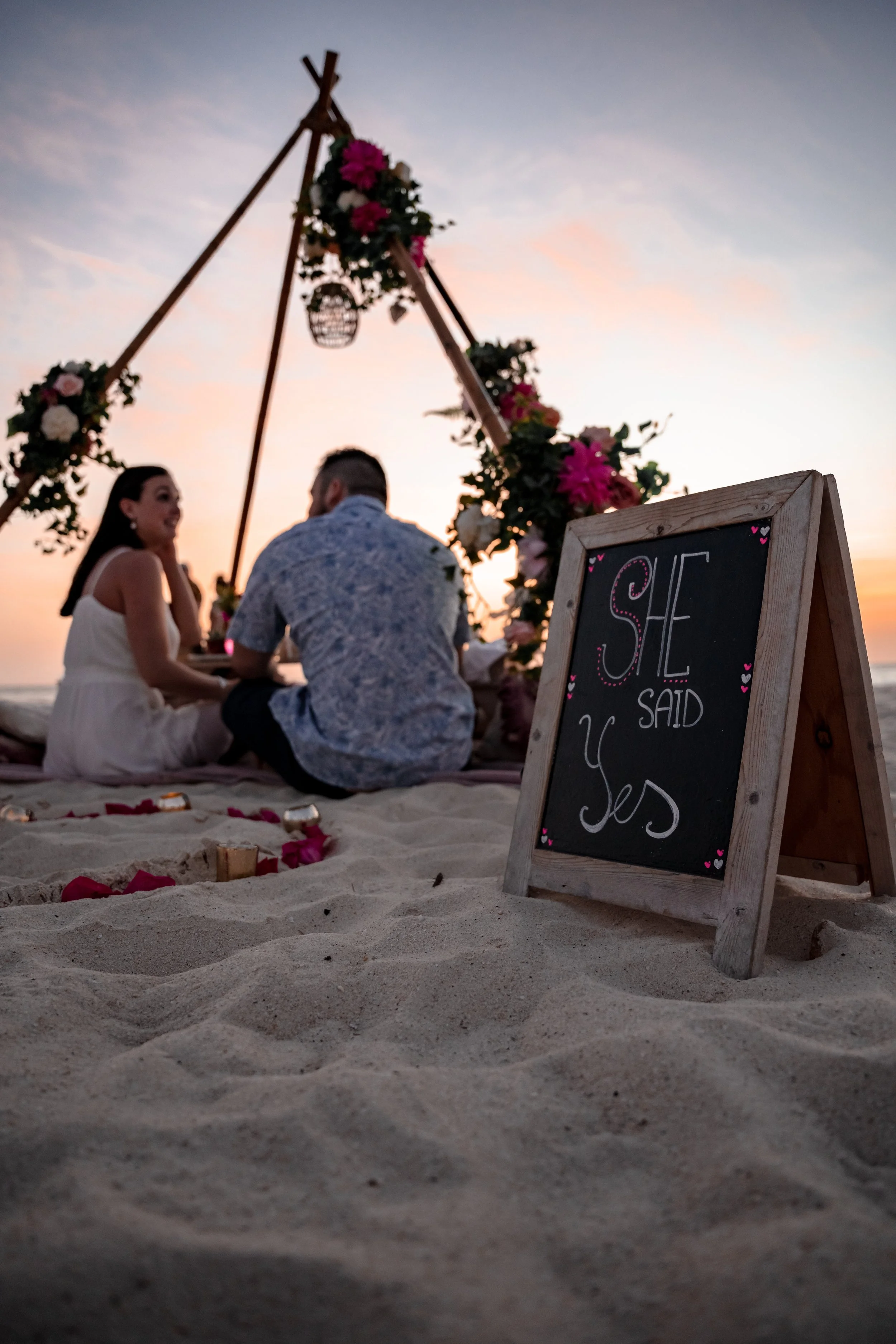 Picnic aruba engagement proposal photographer eagle beach she said yes