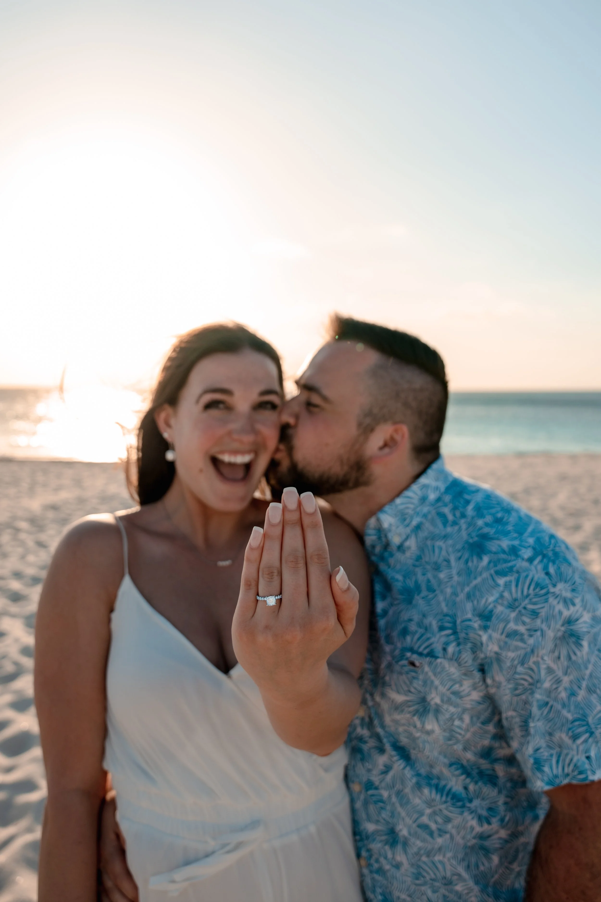 Picnic aruba engagement proposal photographer eagle beach