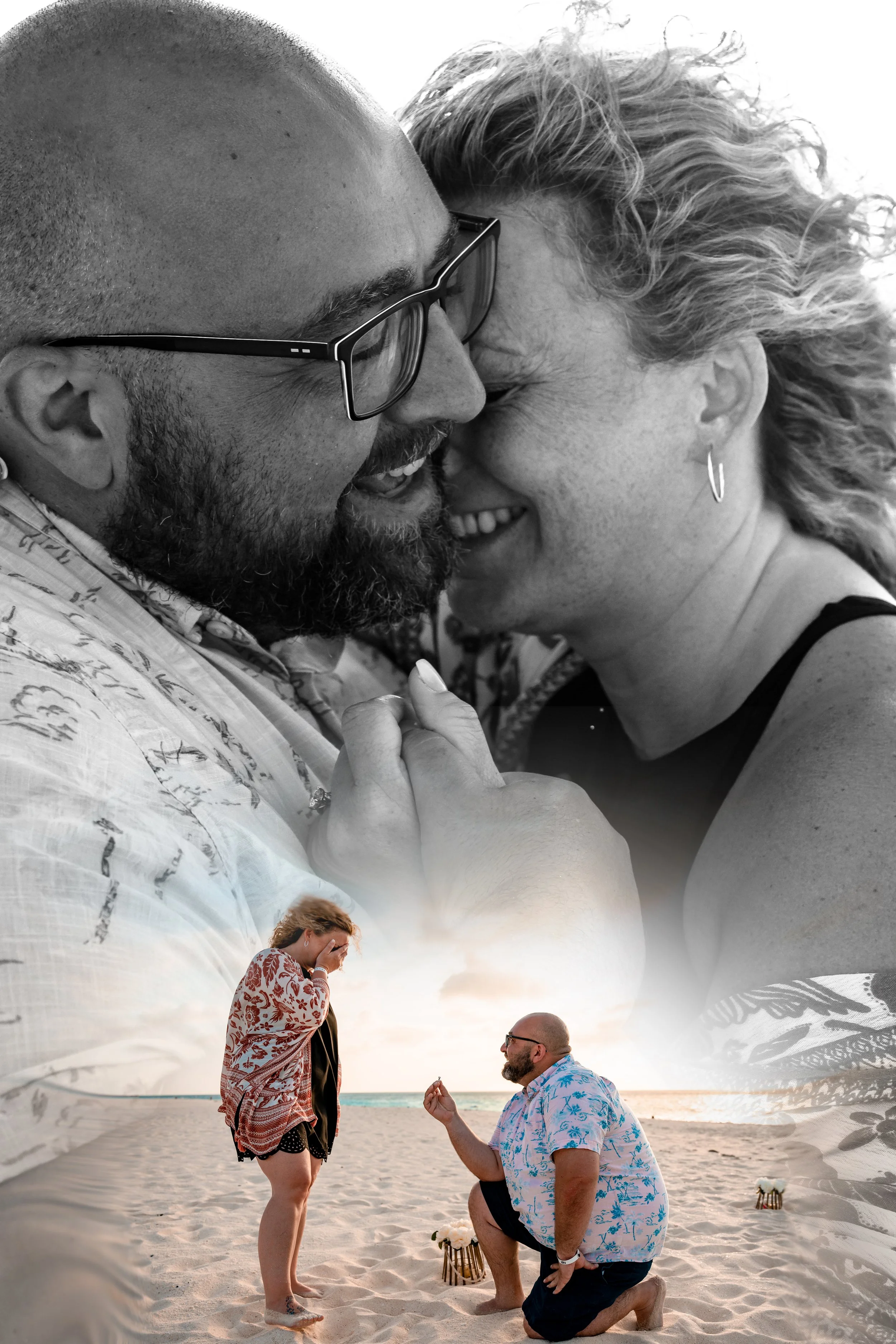 Picnic aruba engagement proposal photographer eagle beach