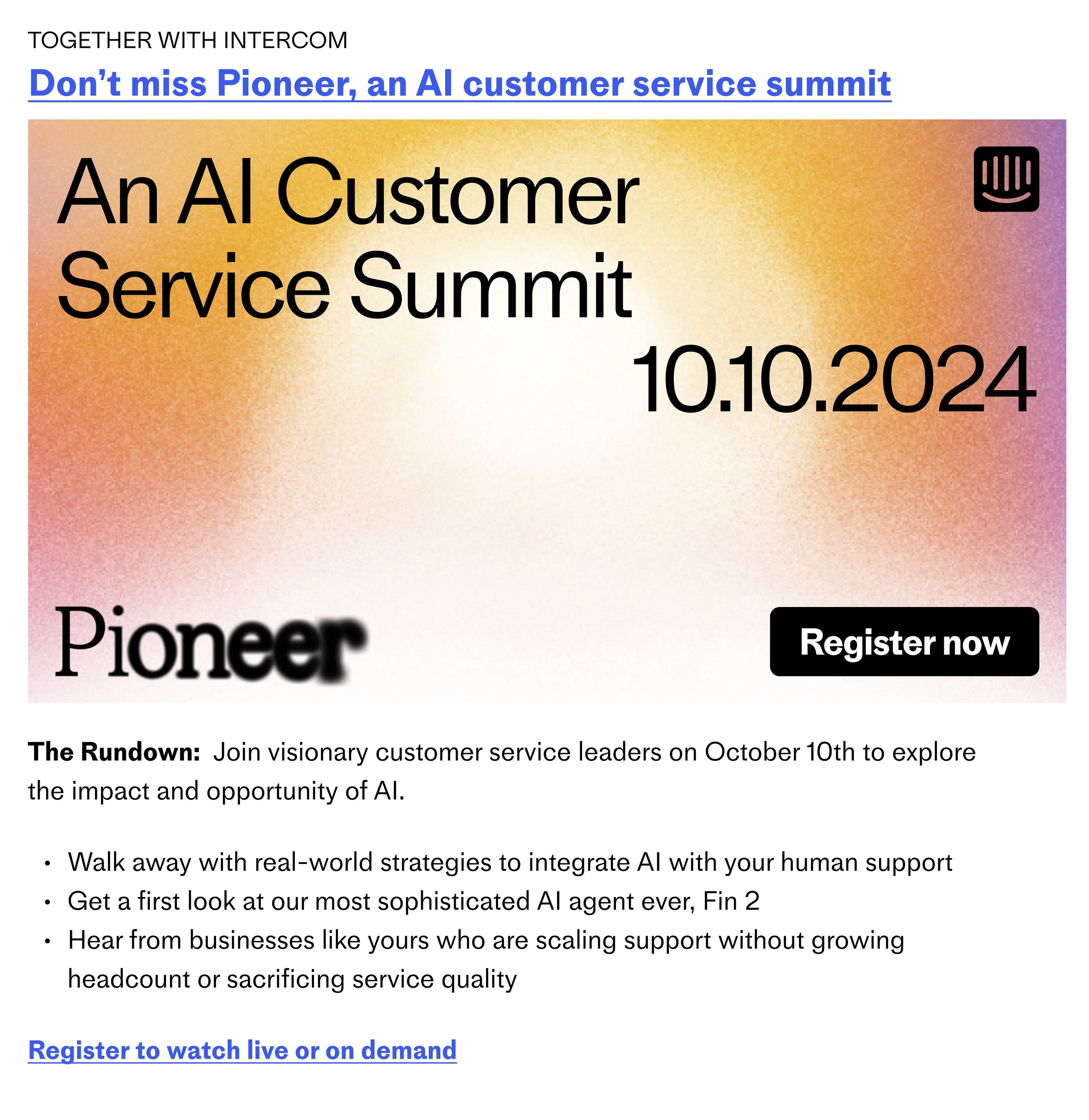 Paid ad in The Rundown