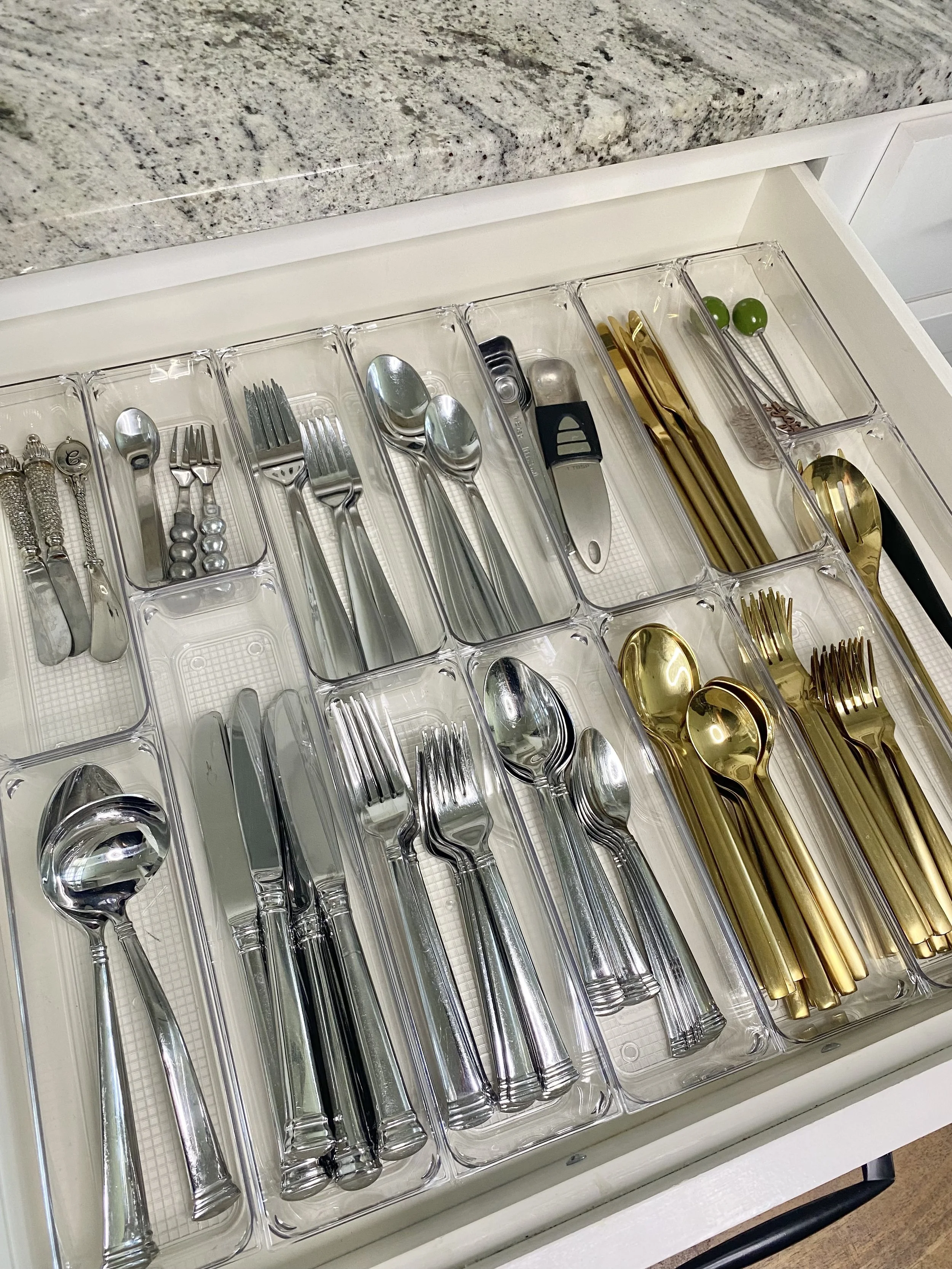 home kitchen silverware drawer organization